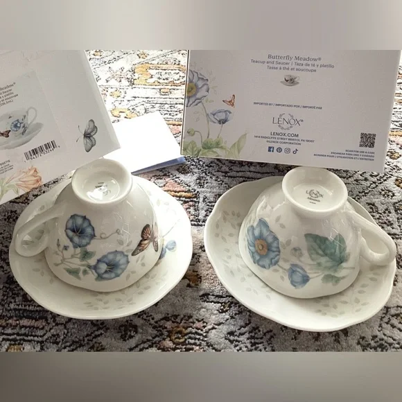 Lenox Butterfly Meadow cup & saucer x 2 - Picture 16 of 16